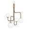 Large Strapatz Glob Brass Ceiling Lamp by Sabina Grubbeson for Konsthantverk 1