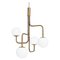 Large Strapatz Glob Brass Ceiling Lamp by Sabina Grubbeson for Konsthantverk, Image 1