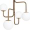 Large Strapatz Glob Brass Ceiling Lamp by Sabina Grubbeson for Konsthantverk 2