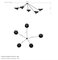 Black 5 Fixed Arm Spider Ceiling Lamp by Serge Mouille, Image 8