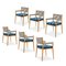 Dine Out Outside Chairs in Teak, Rope & Fabric by Rodolfo Dordoni for Cassina, Set of 6, Image 2