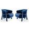 Back-Wing Armchairs in Wood, Foam and Fabric by Patricia Urquiola for Cassina, Set of 2, Image 2