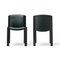 Chairs 300 in Wood and Sørensen Leather by Joe Colombo, Set of 6, Image 3