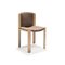 Chair 300 aus Holz und Sørensen Leder von Joe Colombo 6