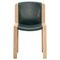 Chair 300 aus Holz und Sørensen Leder von Joe Colombo 1