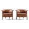 Back-Wing Armchairs in Wood, Foam and Leather by Patricia Urquiola for Cassina, Set of 2, Image 2