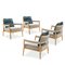 Dine Out Armchairs in Teak, Rope & Fabric by Rodolfo Dordoni for Cassina, Set of 4, Image 2