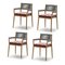 Dine Out Outside Chairs in Teak, Rope and Fabric by Rodolfo Dordoni for Cassina, Set of 4 2