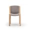 Model 300 Chairs in Wood and Kvadrat Fabric by Joe Colombo, Set of 4 4