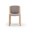 Sedie modello 300 in legno e tessuto Kvadrat di Joe Colombo, set di 4, Immagine 4