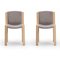 Model 300 Chairs in Wood and Kvadrat Fabric by Joe Colombo, Set of 4 3