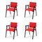 Luisa Chairs in Wood and Fabric by Franco Albini for Cassina, Set of 4 2