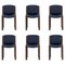 Model 300 Chairs in Wood and Kvadrat Fabric by Joe Colombo, Set of 6 1