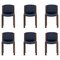 Model 300 Chairs in Wood and Kvadrat Fabric by Joe Colombo, Set of 6, Image 1