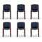 Model 300 Chairs in Wood and Kvadrat Fabric by Joe Colombo, Set of 6 2