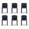 Model 300 Chairs in Wood and Kvadrat Fabric by Joe Colombo, Set of 6, Image 2