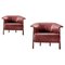 Back-Wing Armchairs in Wood, Foam & Leather by Patricia Urquiola for Cassina, Set of 2 1