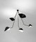 Modern Black Spider Ceiling Lamp with Five Curved Fixed Arms by Serge Mouille, Image 3