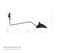 Lámpara de pared giratoria negra con brazo curvo de Serge Mouille, Imagen 8