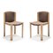 Stühle 300 aus Holz und Kvadrat Stoff von Joe Colombo, 4er Set 15