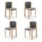 Chairs 300 in Wood and Kvadrat Fabric by Joe Colombo, Set of 4 2