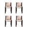 Chairs 300 in Wood and Kvadrat Fabric by Joe Colombo, Set of 4 8