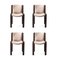 Chairs 300 in Wood and Kvadrat Fabric by Joe Colombo, Set of 4, Image 8