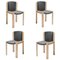 Chairs 300 in Wood and Kvadrat Fabric by Joe Colombo, Set of 4 1