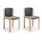 Chairs 300 in Wood and Kvadrat Fabric by Joe Colombo, Set of 4, Image 3