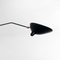 Lampada da soffitto Mid-Century moderna nera con tre braccia girevoli di Serge Mouille, Immagine 6