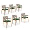 Dine Out Outside Chairs in Teak, Rope and Fabric by Rodolfo Dordoni for Cassina, Set of 6, Image 2