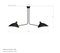 Black 2 Fixed Arms Ceiling Lamp by Serge Mouille 6