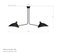 Black 2 Fixed Arms Ceiling Lamp by Serge Mouille, Image 6