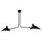 Black 2 Fixed Arms Ceiling Lamp by Serge Mouille 1