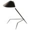 Mid-Century Modern Dreibein Lampe in Schwarz von Serge Mouille 1