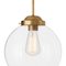 Pendant Globe Raw Brass Clear Glass Ceiling Lamp from Konsthantverk 3