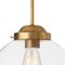 Pendant Globe Raw Brass Clear Glass Ceiling Lamp from Konsthantverk 4