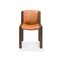 Model 300 Chairs in Wood and Sørensen Leather by Joe Colombo, Set of 4 6