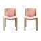Chairs in 300 Wood and Sørensen Leather by Joe Colombo, Set of 2, Image 10