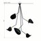 Spider 5 Broken Arms Deckenlampe von Serge Mouille 4