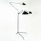 Lámpara de pie giratoria de 3 brazos en negro de Serge Mouille, Imagen 3