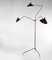 Black 3 Rotating Arms Floor Lamp by Serge Mouille 2