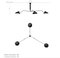White 3 Rotating Arms Ceiling Lamp by Serge Mouille 3