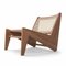 Kangaroo Low Armchair in Wood & Woven Viennese Cane by Pierre Jeanneret for Cassina, Image 4