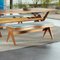 Civil Bench in Wood & Woven Viennese Cane with Cushion by Pierre Jeanneret for Cassina 2