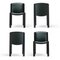 Chairs 300 in Wood & Sørensen Leather by Joe Colombo, Set of 4 2