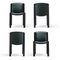 Chairs 300 in Wood & Sørensen Leather by Joe Colombo, Set of 4, Image 2