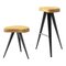 Mexique Stools in Wood and Metal by Charlotte Perriand for Cassina, Set of 2, Image 1