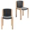 Stuhl aus 300 Holz und Kvadrat Stoff von Joe Colombo 1