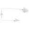 White 2 Rotating Straight Arms Wall Lamp by Serge Mouille, Image 1